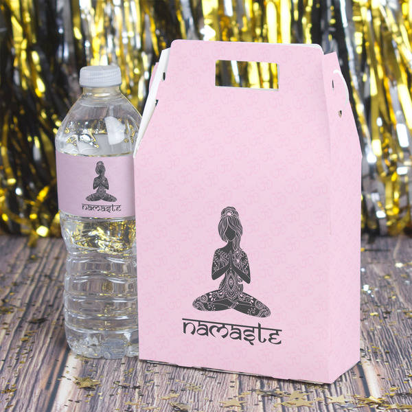 Lotus Pose Gable Favor Box - In Context