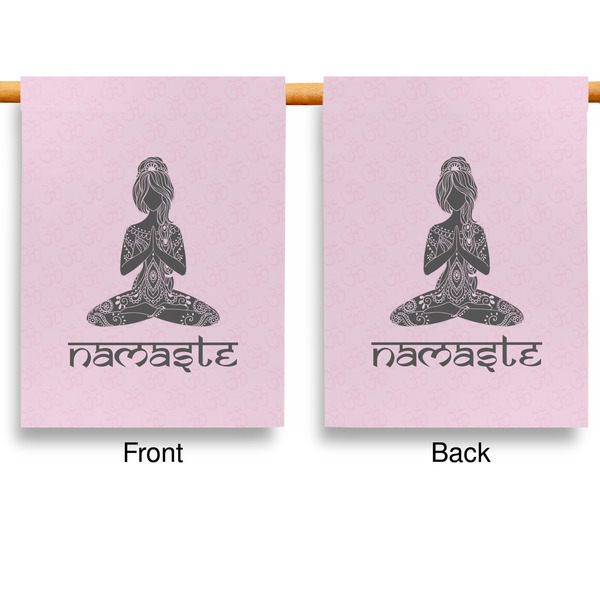 Lotus Pose Garden Flags - Large - Double Sided - APPROVAL