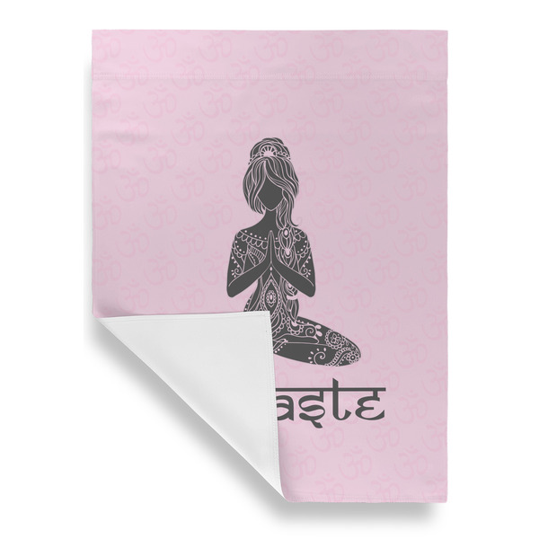 Lotus Pose Garden Flags - Large - Single Sided - FRONT FOLDED
