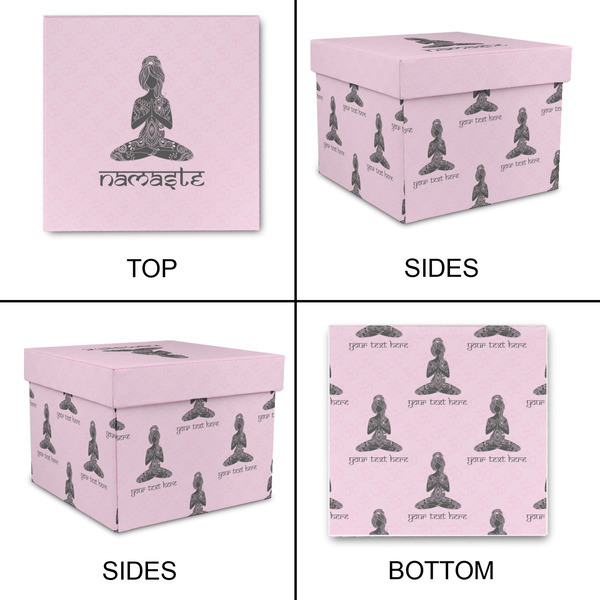 Lotus Pose Gift Boxes with Lid - Canvas Wrapped - Medium - Approval