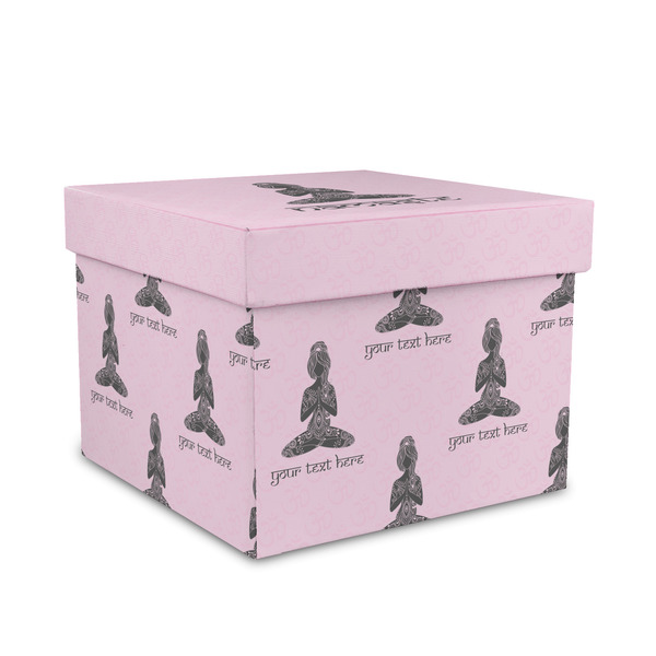 Custom Lotus Pose Gift Box with Lid - Canvas Wrapped - Medium