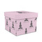 Lotus Pose Gift Boxes with Lid - Canvas Wrapped - Medium - Front/Main
