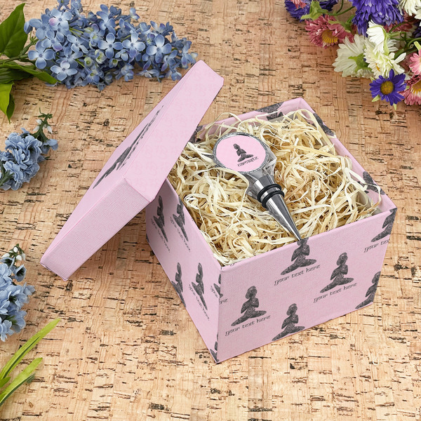 Lotus Pose Gift Boxes with Lid - Canvas Wrapped - Medium - In Context