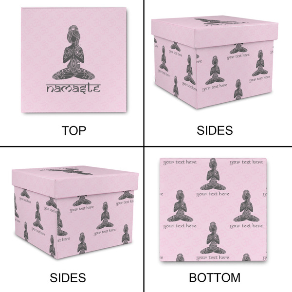 Lotus Pose Gift Boxes with Lid - Canvas Wrapped - Small - Approval