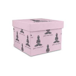 Lotus Pose Gift Box with Lid - Canvas Wrapped - Small