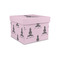 Lotus Pose Gift Boxes with Lid - Canvas Wrapped - Small - Front/Main