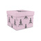 Lotus Pose Gift Box with Lid - Canvas Wrapped - Small