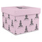 Lotus Pose Gift Box with Lid - Canvas Wrapped - X-Large