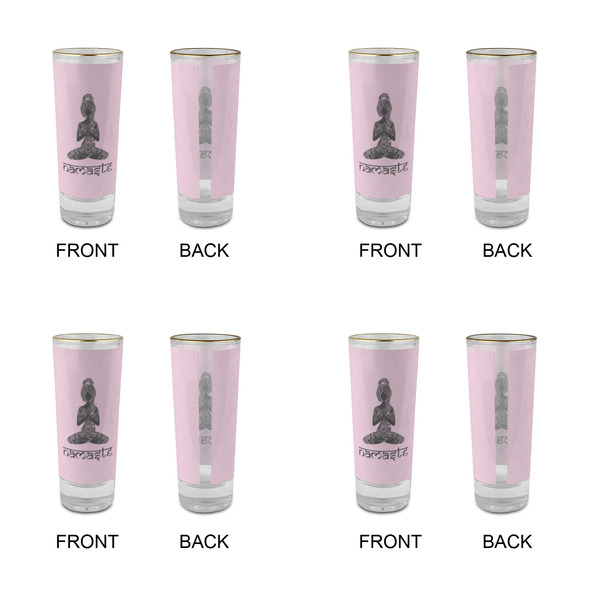 Lotus Pose Glass Shot Glass - 2 oz - Set of 4 - APPROVAL