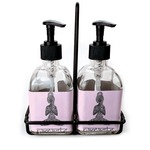 Lotus Pose Glass Soap & Lotion Bottle Set
