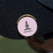 Lotus Pose Golf Ball Marker Hat Clip - Gold - On Hat
