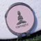 Lotus Pose Golf Ball Marker Hat Clip - Silver - Front