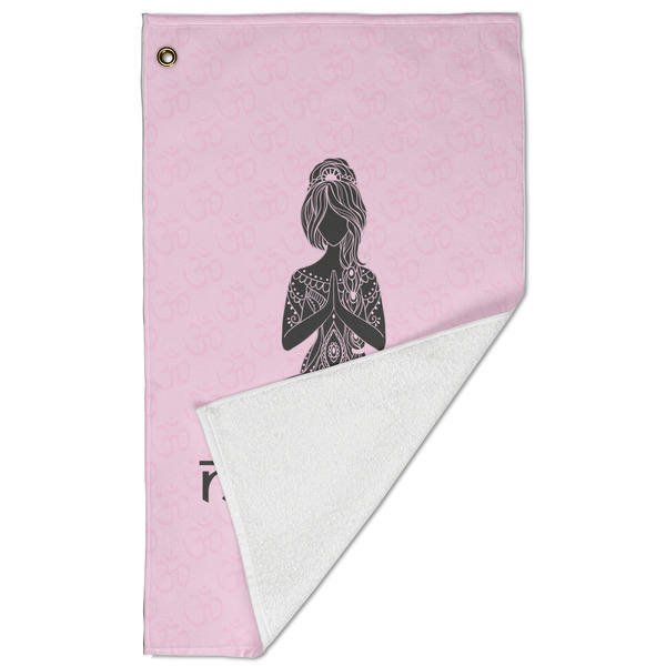Lotus Pose Golf Towel - Folded (Large)