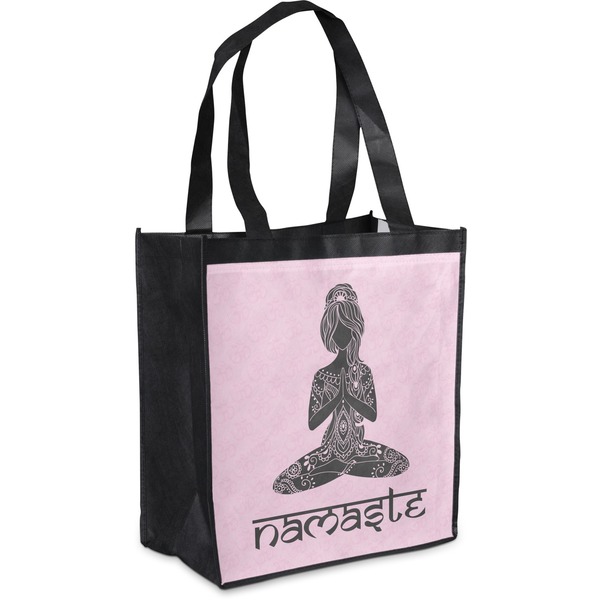 Custom Lotus Pose Grocery Bag (Personalized)