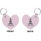 Lotus Pose Heart Keychain (Front + Back)