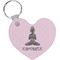 Lotus Pose Heart Keychain (Personalized)