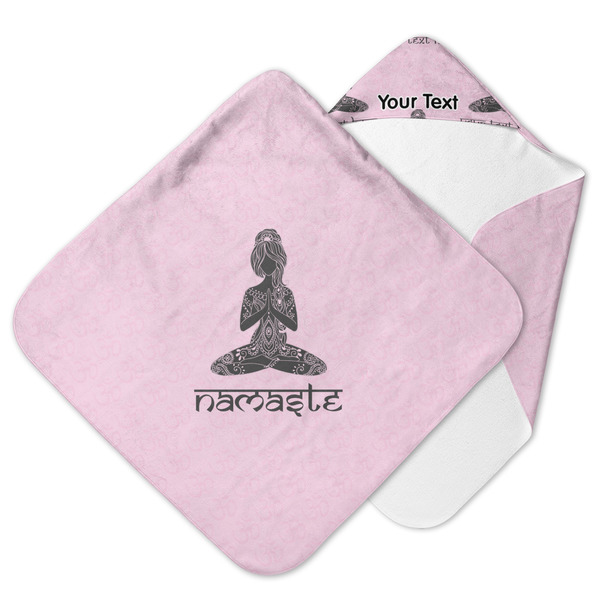 Custom Lotus Pose Hooded Baby Towel (Personalized)