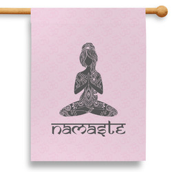 Lotus Pose 28" House Flag - Double Sided