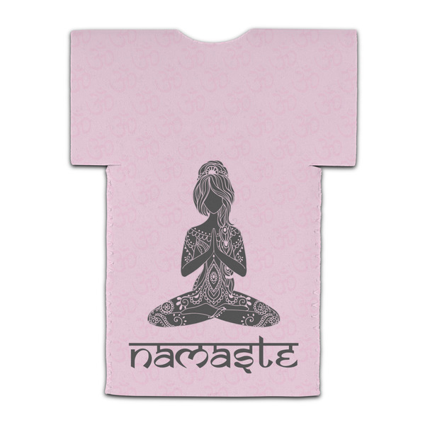 Lotus Pose Jersey Bottle Cooler - BACK (flat)