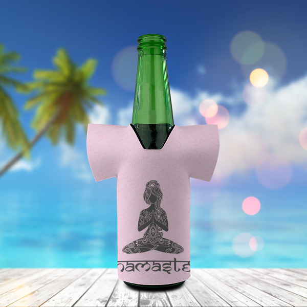 Lotus Pose Jersey Bottle Cooler - LIFESTYLE