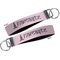 Lotus Pose Key-chain - Metal and Nylon - Front and Back