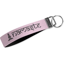 Lotus Pose Webbing Keychain Fob - Small (Personalized)