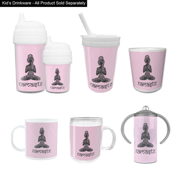 Lotus Pose Kid's Drinkware - Customized & Personalized