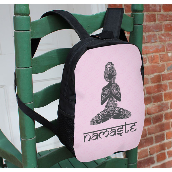 Lotus Pose Kids Backpack - In Context