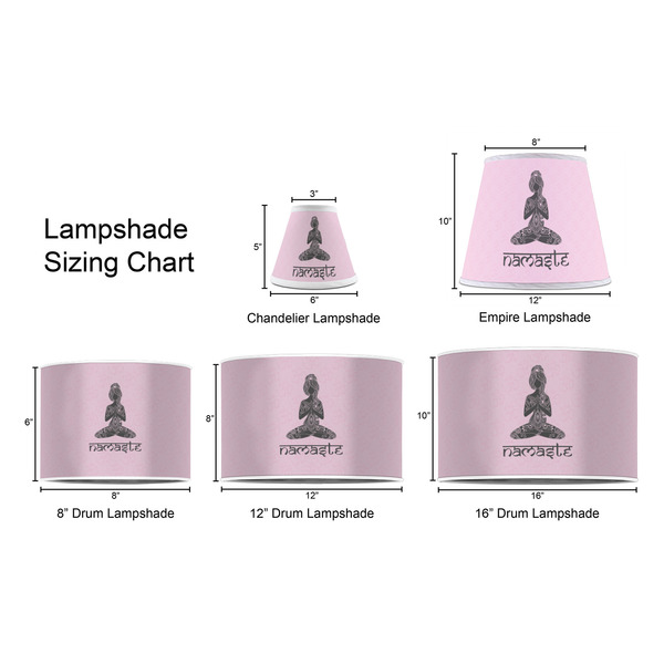 Lotus Pose Lampshade Sizing Chart
