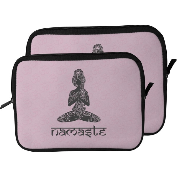 Lotus Pose Laptop Sleeve (Size Comparison)