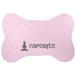 Lotus Pose Bone Shaped Dog Food Mat (Personalized)