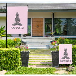 Lotus Pose Large Garden Flag - Single Sided
