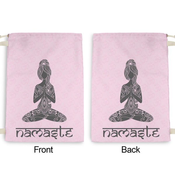 Lotus Pose Large Laundry Bag - Front & Back View