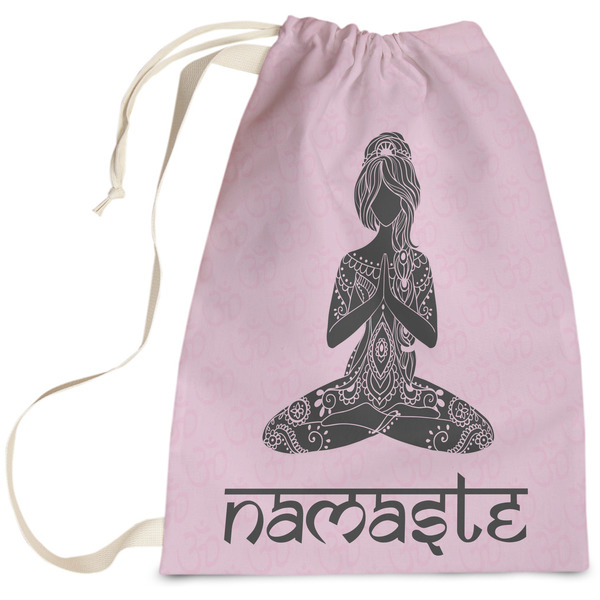 Custom Lotus Pose Laundry Bag