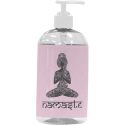 Lotus Pose Plastic Soap / Lotion Dispenser (16 oz - Large - White)