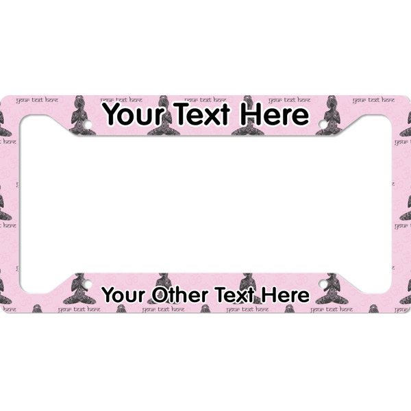 Custom Lotus Pose License Plate Frame
