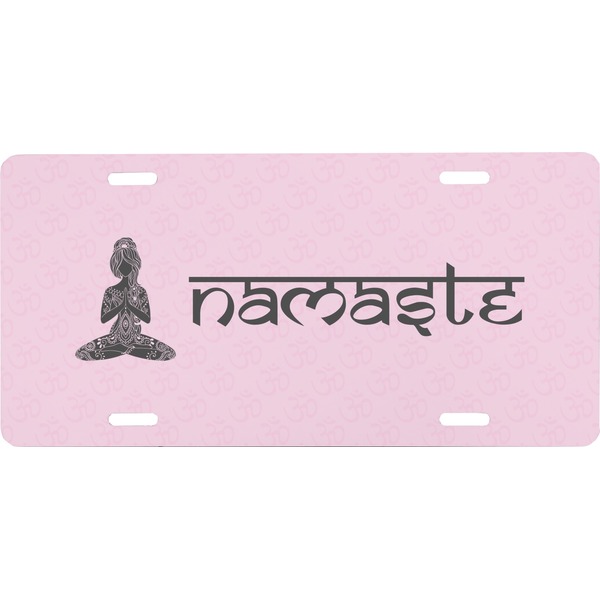 Custom Lotus Pose Front License Plate (Personalized)
