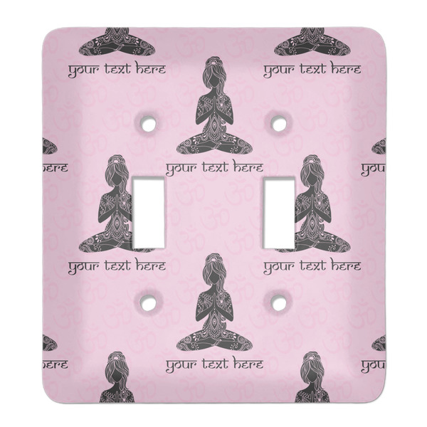 Custom Lotus Pose Light Switch Cover (2 Toggle Plate) (Personalized)