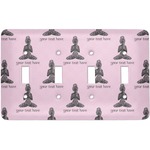 Lotus Pose Light Switch Cover (4 Toggle Plate) (Personalized)