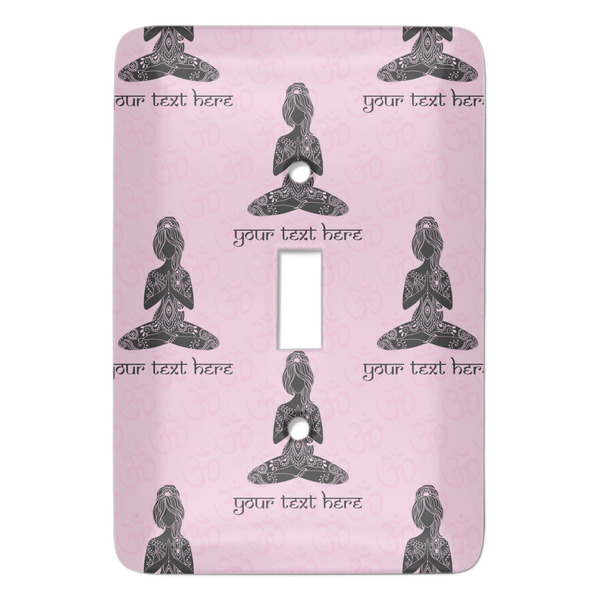 Custom Lotus Pose Light Switch Cover (Single Toggle) (Personalized)