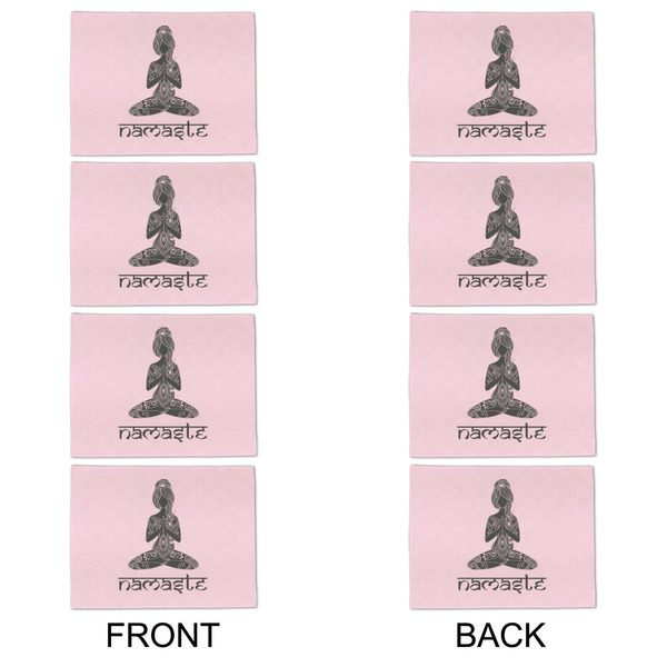 Lotus Pose Linen Placemat - APPROVAL Set of 4 (double sided)