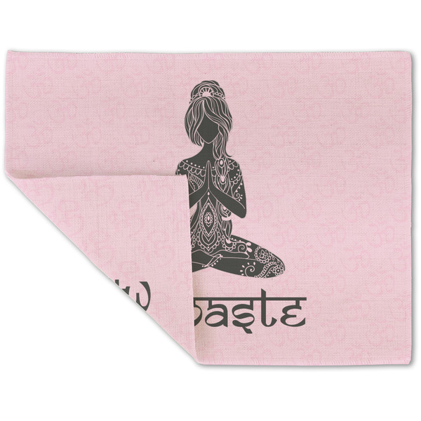 Lotus Pose Linen Placemat - Folded Corner (double side)