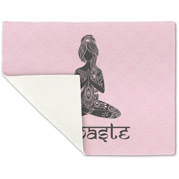Lotus Pose Linen Placemat - Folded Corner (single side)