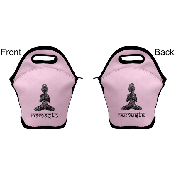 Lotus Pose Lunch Bag - Front and Back