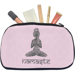 Lotus Pose Makeup / Cosmetic Bag - Medium (Personalized)