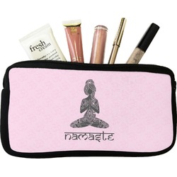 Lotus Pose Makeup / Cosmetic Bag - Small (Personalized)