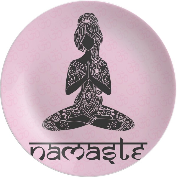 Custom Lotus Pose Melamine Plate (Personalized)