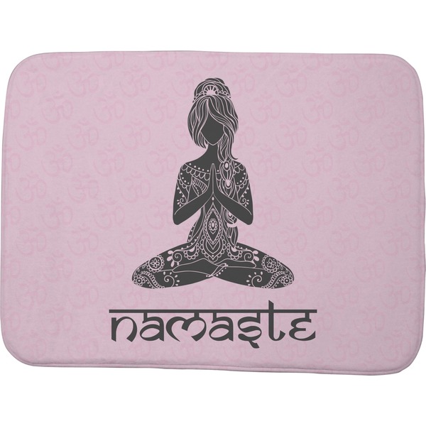 Custom Lotus Pose Memory Foam Bath Mat - 48"x36" (Personalized)