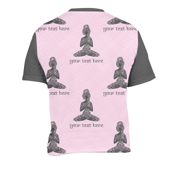 Lotus Pose Men's Crew Neck T Shirt Medium - Back