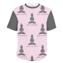 Lotus Pose Men's Crew T-Shirt - Medium (Personalized)